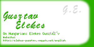 gusztav elekes business card